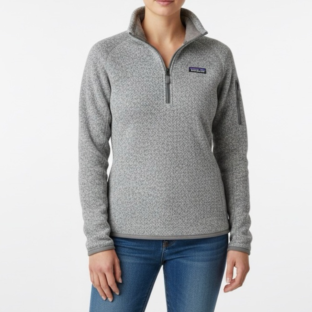 Patagonia Better Sweater 1/4 Zip Pullover Heather Gray Fleece M